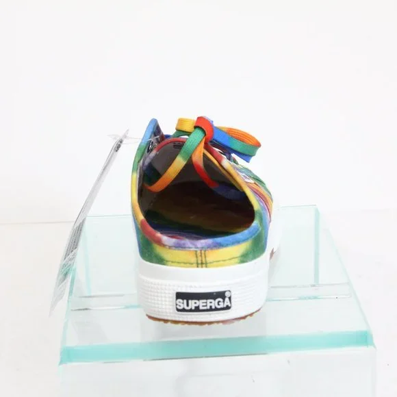 Superga Tie Dye Shoes NEW Women Rainbow Sneakers 8.5 Colorful style 2750 - Picture 7 of 8